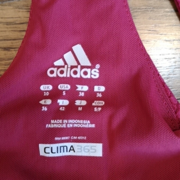 ADIDAS Clima365 Red Bra Tank small - Picture 6 of 7